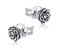 Pretty Flowers Silver Ear Stud STS-5481